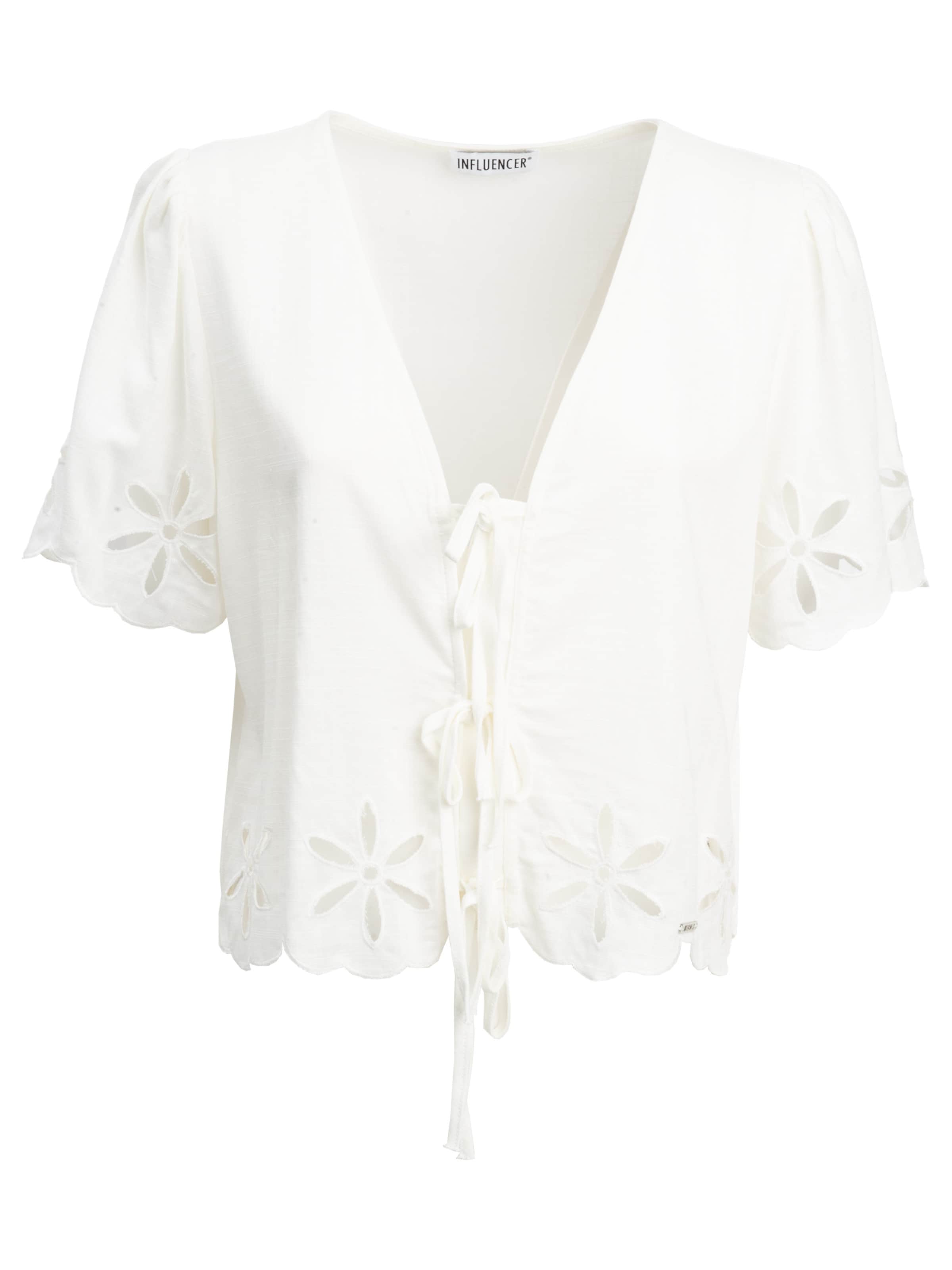 Influencer Μπλούζα σε λευκό: μπροστά