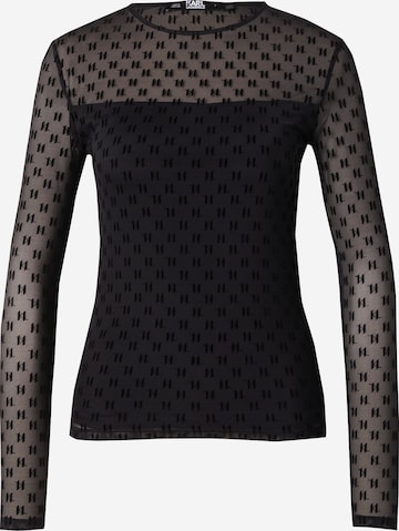 Karl Lagerfeld Shirt in Zwart: voorkant