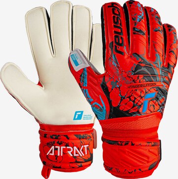 REUSCH Athletic Gloves 'Attrakt Grip Finger Support' in Red: front