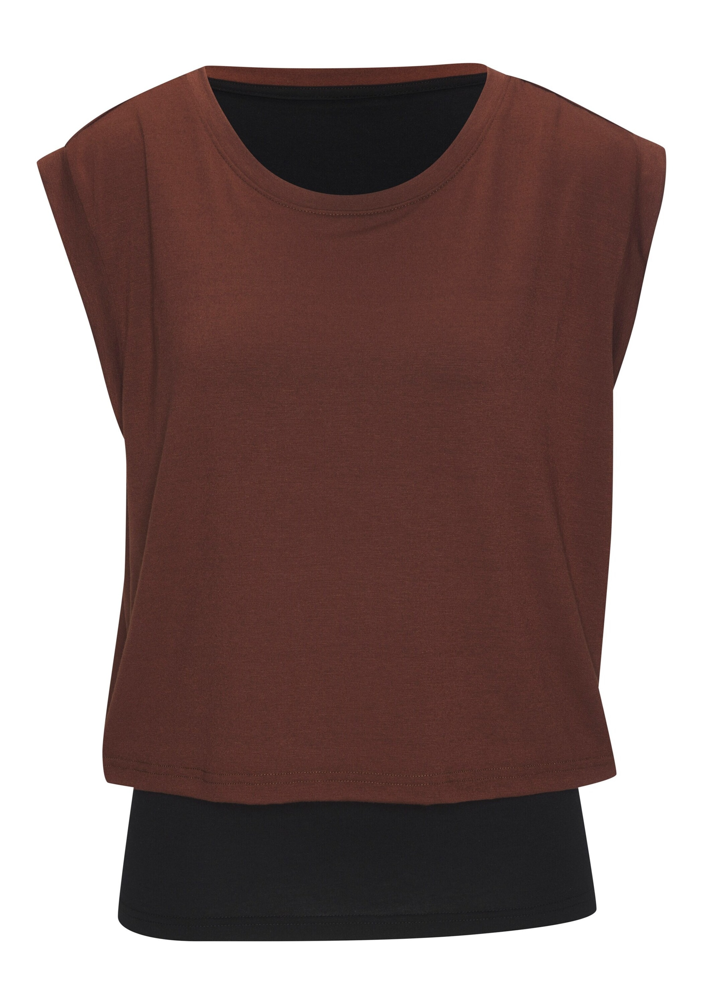 LASCANA ACTIVETop - smeđa boja: prednji dio