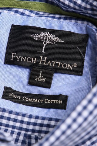 FYNCH-HATTON Button Up Shirt in L in Blue