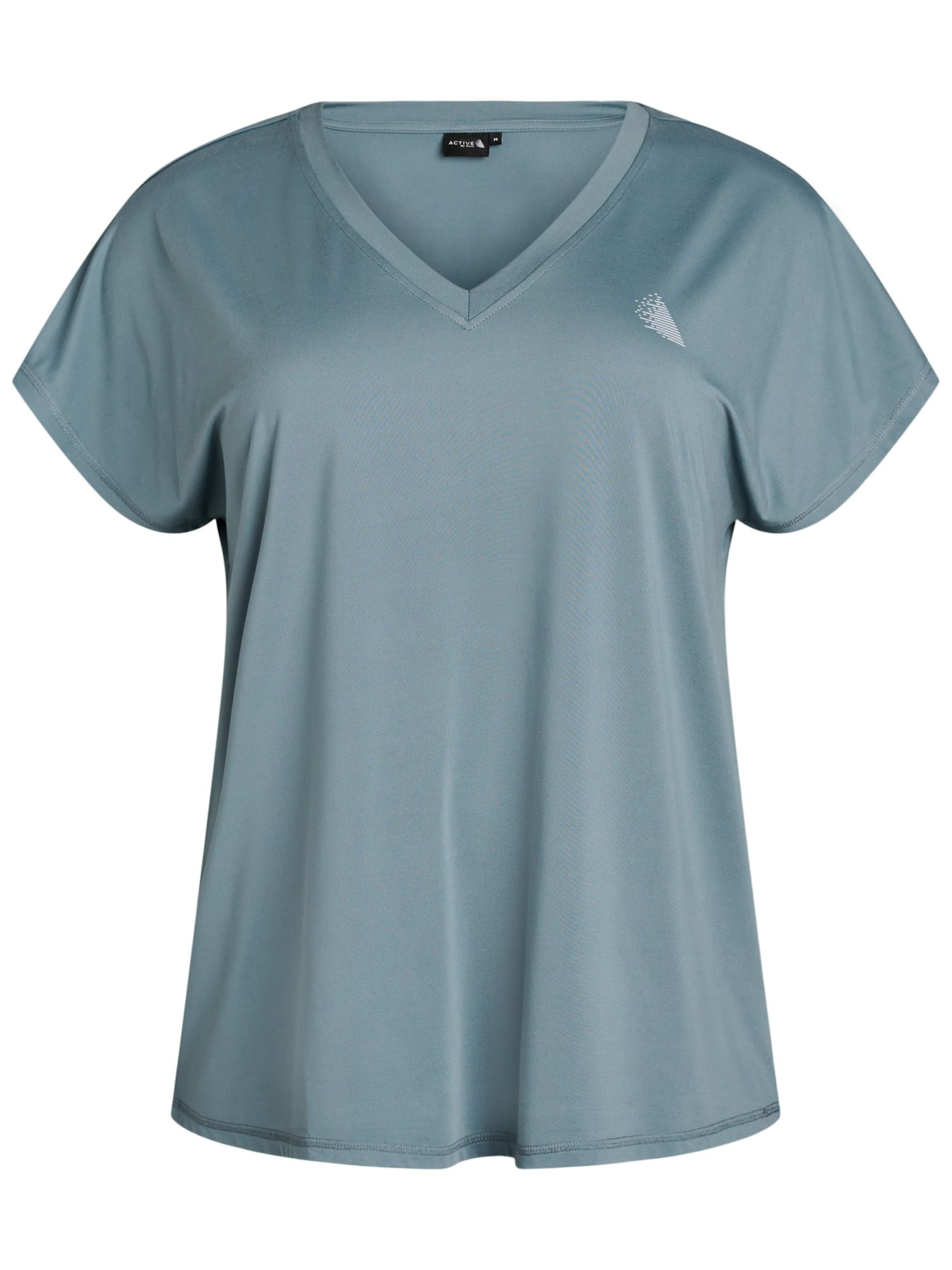 Active by Zizzi Performance shirt 'ABASIC' in Blue: front
