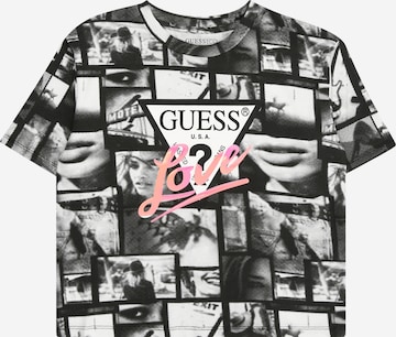 GUESS - Camiseta en negro: frente