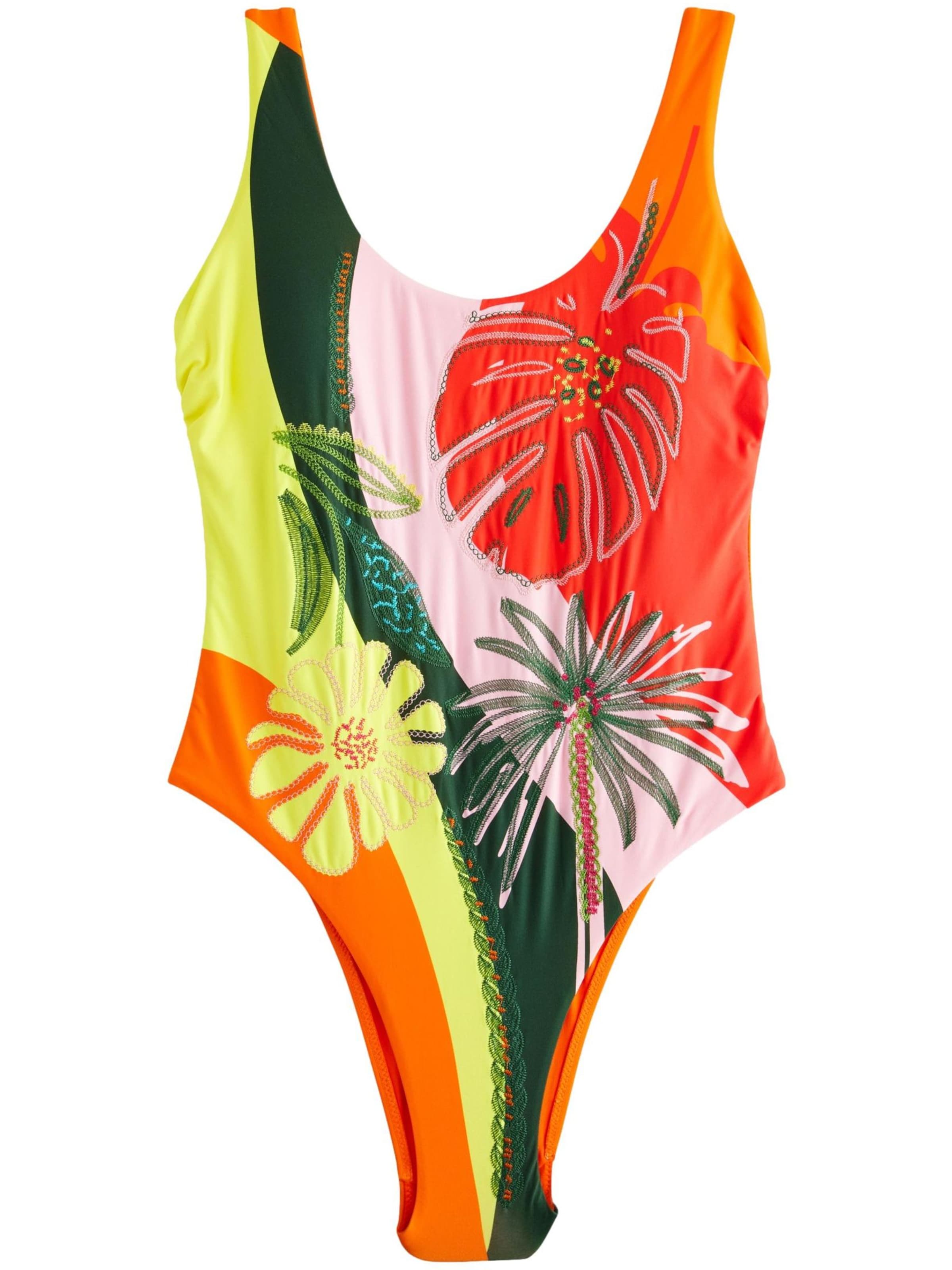 Next Traje de baño en manzana / verde oscuro / naranja / rojo, Vista del producto