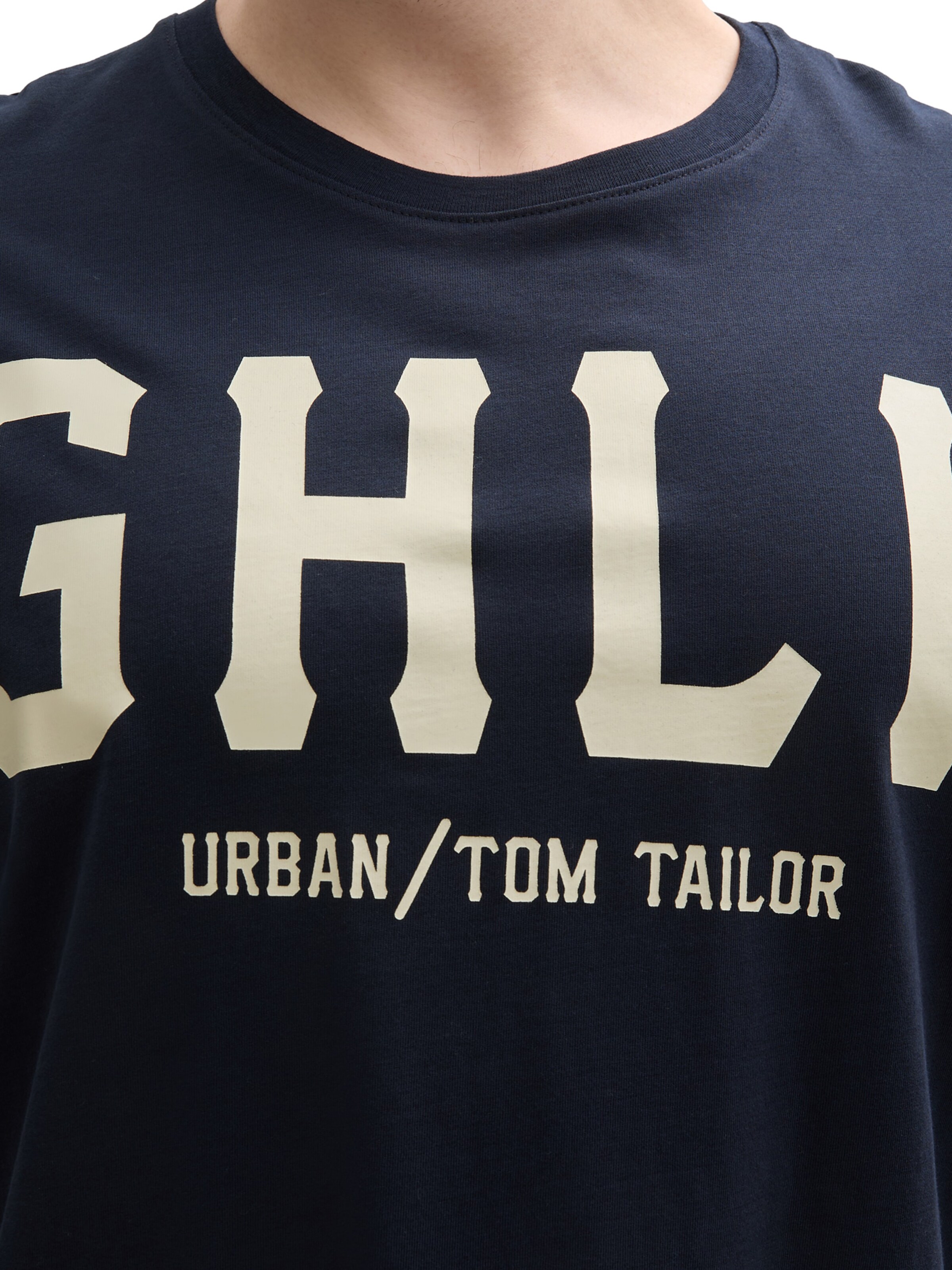 TOM TAILOR Men + Tričko - Modrá