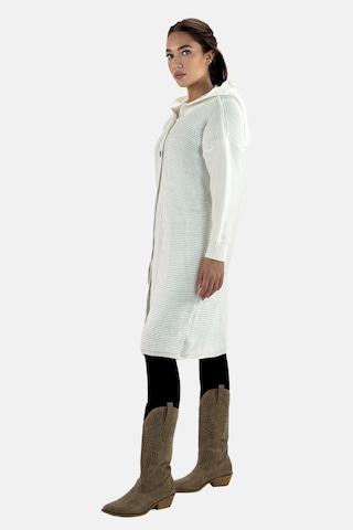 Elara Gebreide mantel in Wit