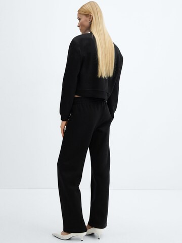 MANGO Wide leg Broek 'Toledo' in Zwart