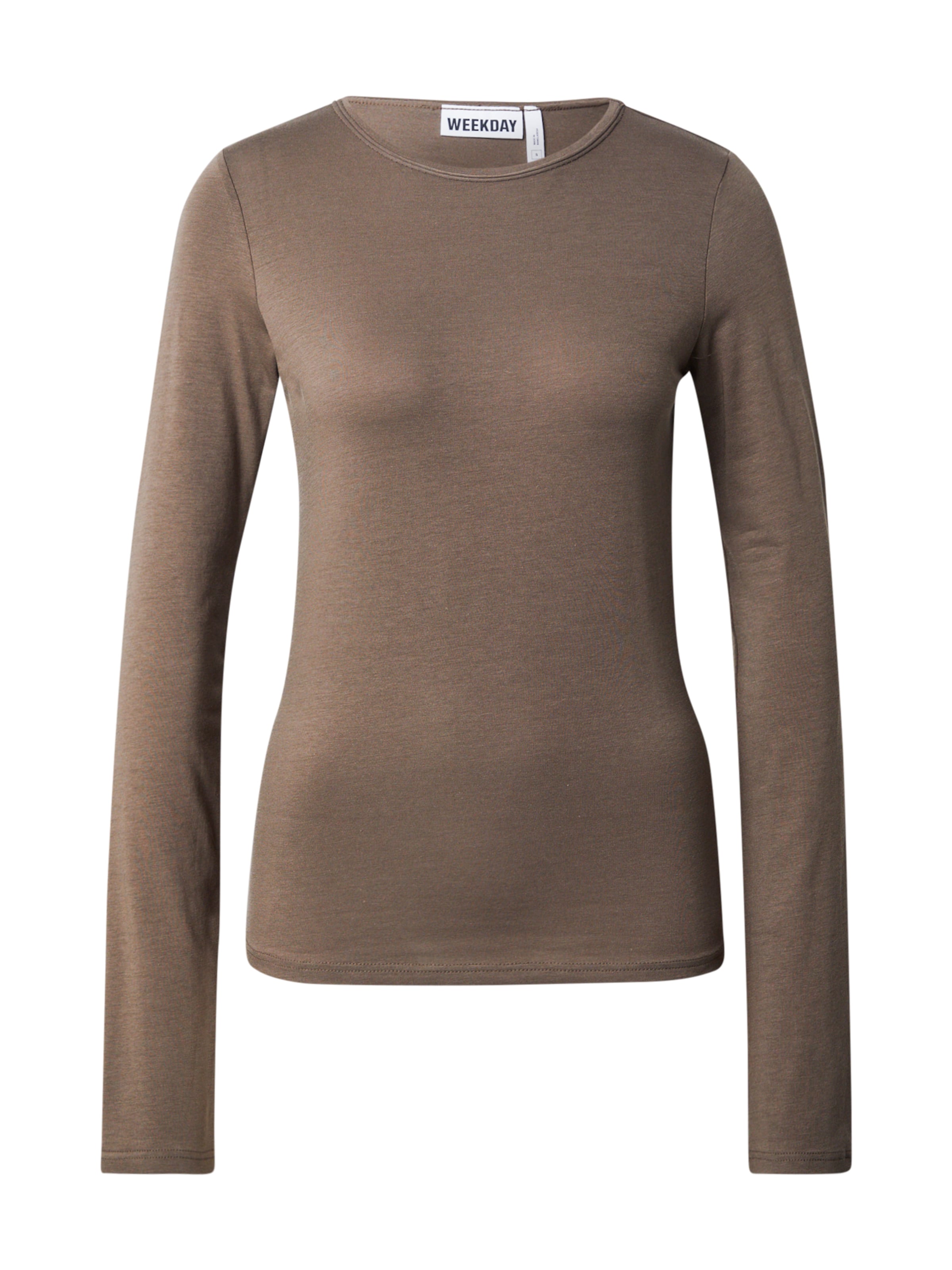 WEEKDAY Футболка 'Debbie' в Коричневый: спереди