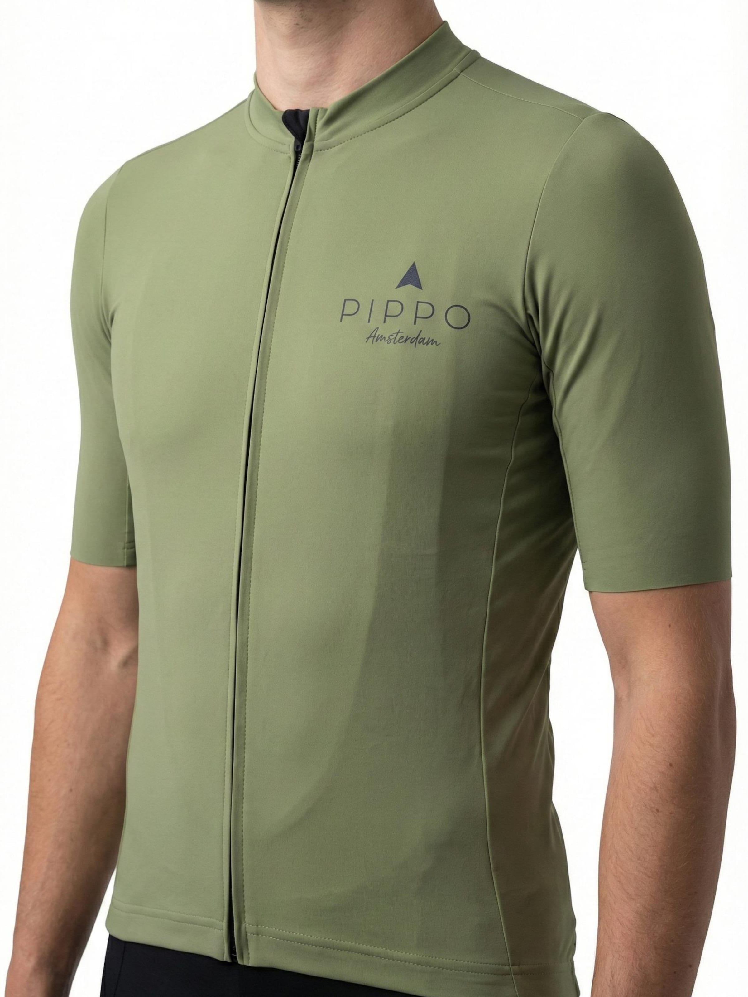 PIPPO Amsterdam Jersey 'Monte Grappa Rennradtrikot' in Green: front