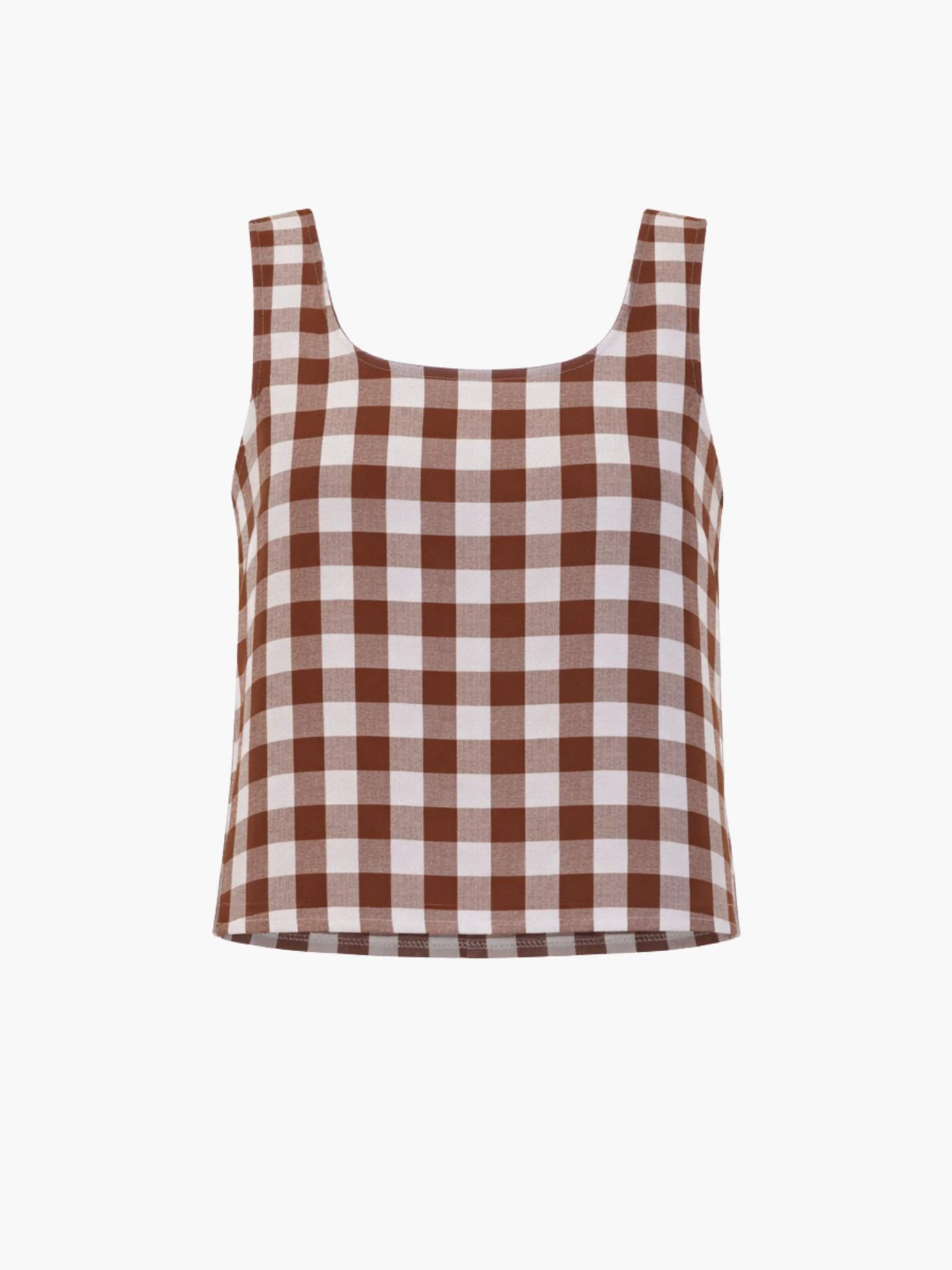 Haut 'Ella' AmourLinen en marron : devant