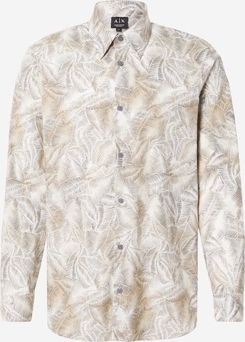 ARMANI EXCHANGERegular Fit Košulja - bež boja: prednji dio