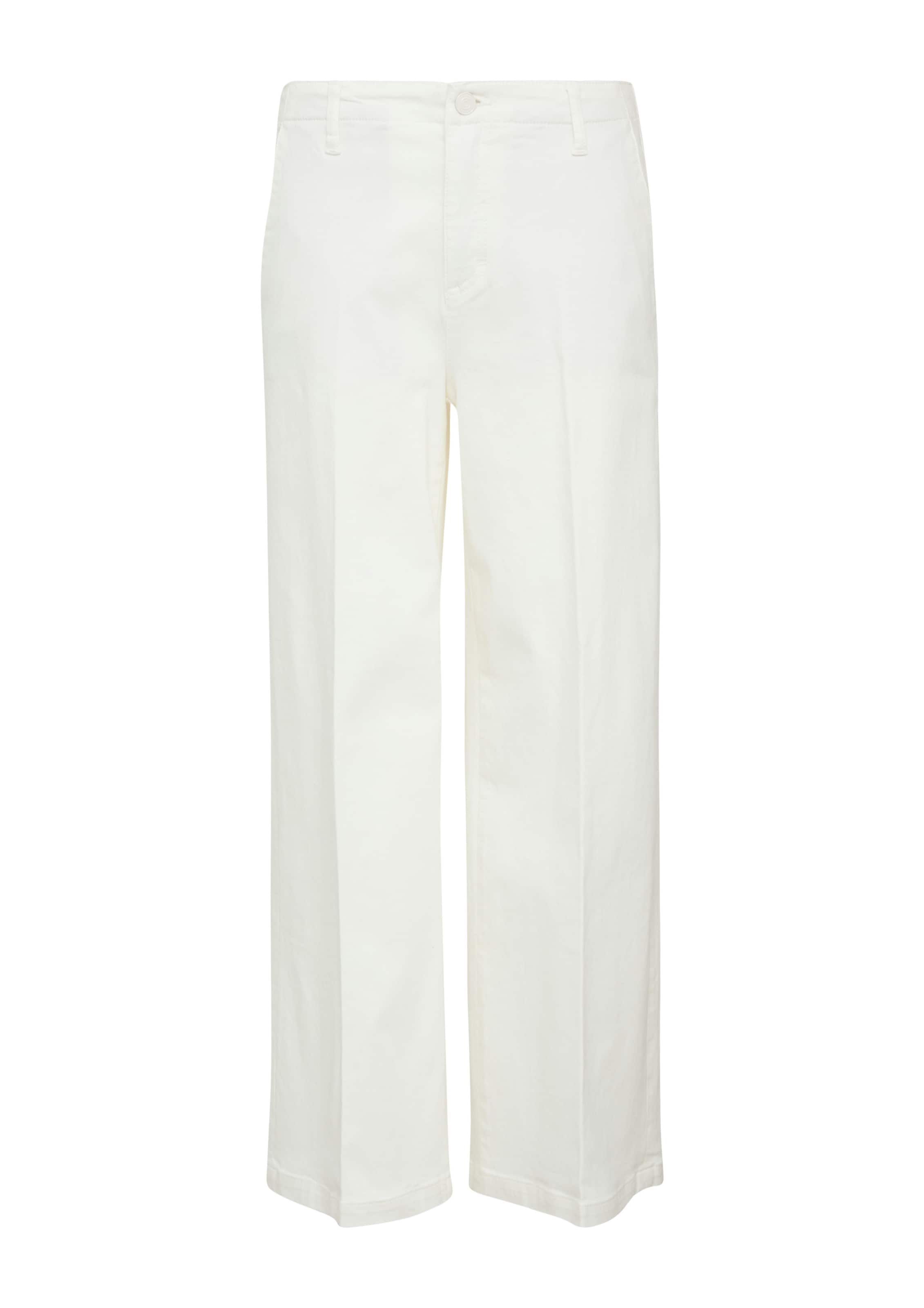 COMMA Normalny krój Spodnie w kolorze biały: przód