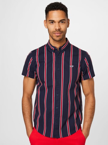 HOLLISTER Slim Fit Hemd in Blau: predná strana