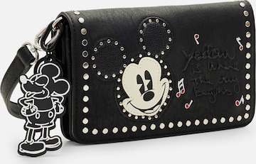 Desigual Чанта с презрамки 'Mickey Mouse' в черно