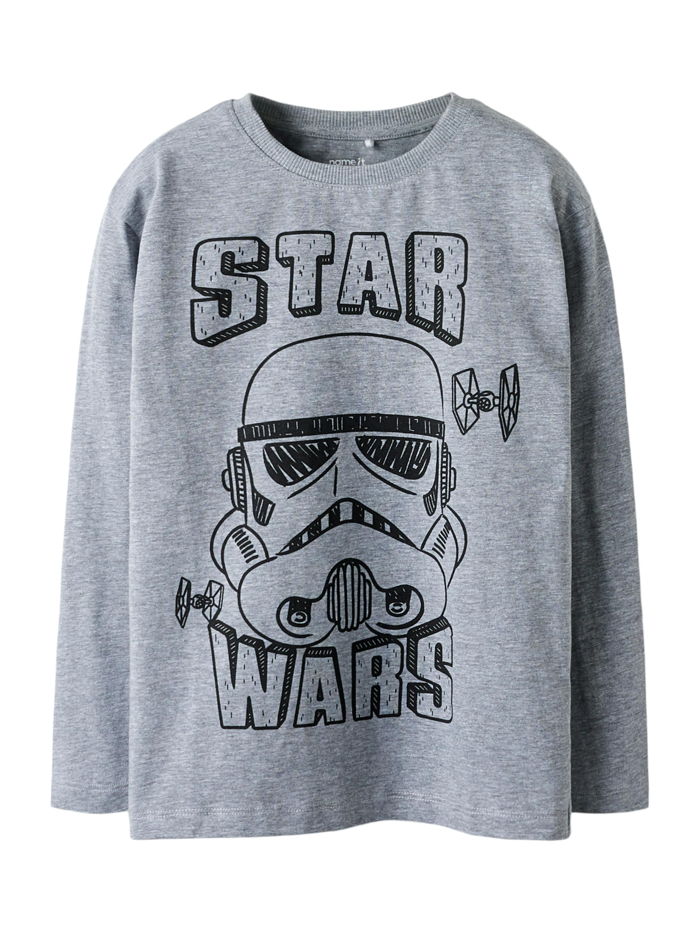 NAME IT Shirt 'NKMVOLT STARWARS' in Grau: Vorderseite