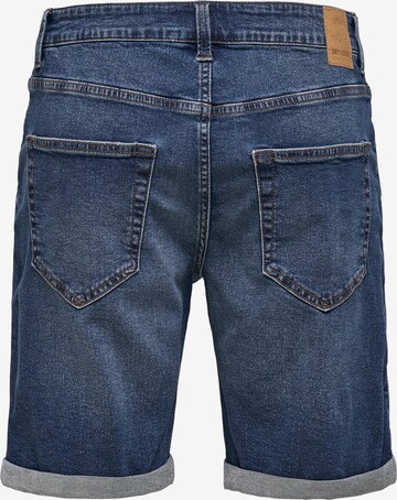 Only & Sons Regular Shorts in Blau