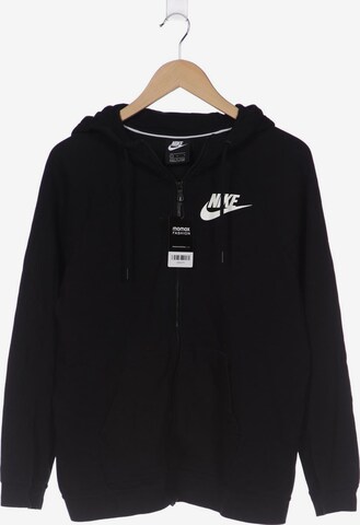 NIKE Sweatshirt & Zip-Up Hoodie in L in Black: front