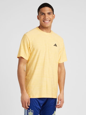 ADIDAS PERFORMANCE Λειτουργικό μπλουζάκι 'Essentials' σε κίτρινο: μπροστά