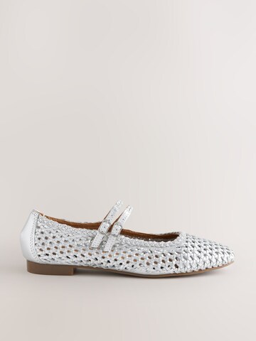 Next Odprte balerinke 'Forever Comfort®' | srebrna barva