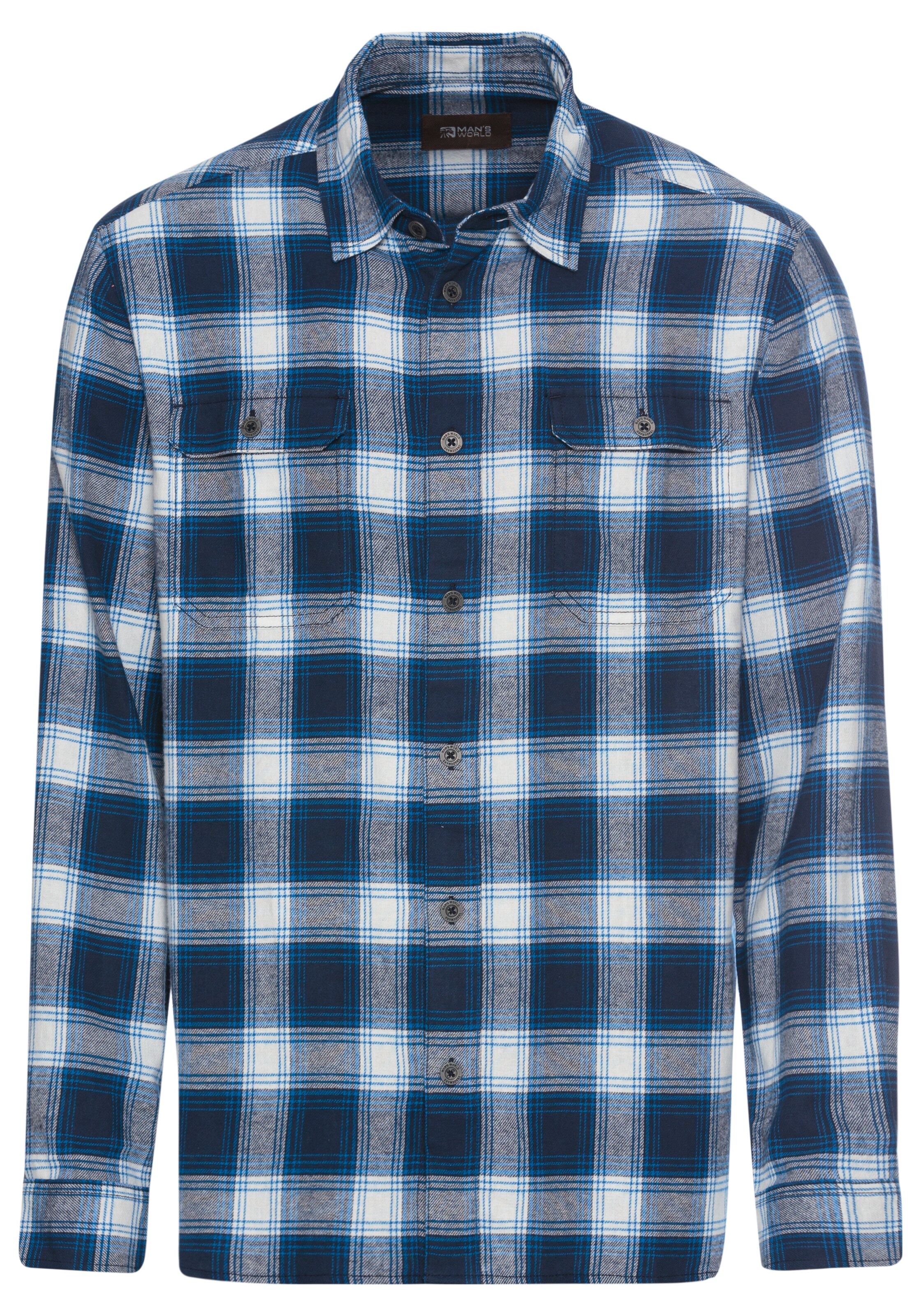 Man's World Regular fit Button Up Shirt in Blue: front