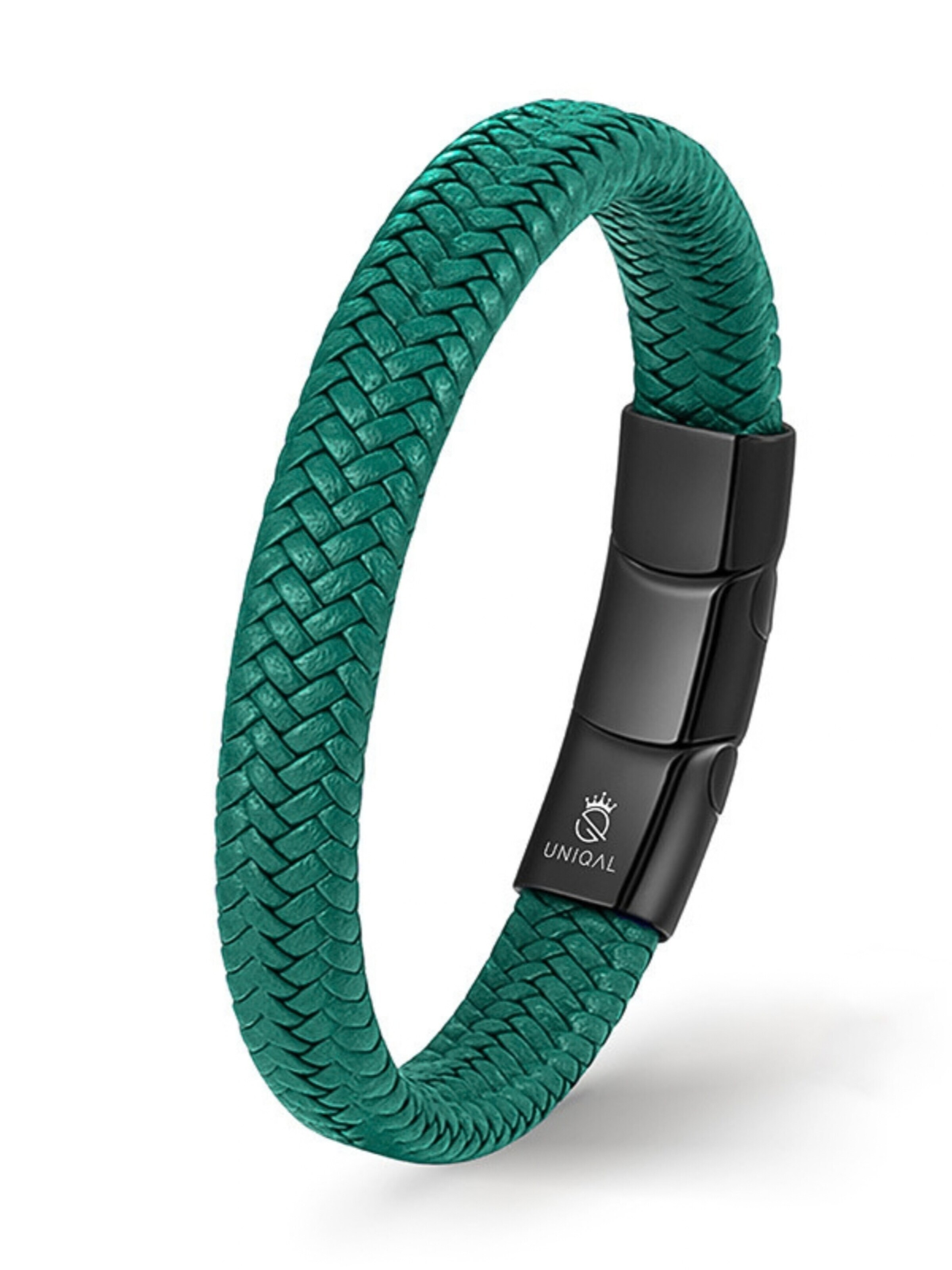 UNIQAL Bracelet 'LEDERARMBAND HERREN' in Green: front