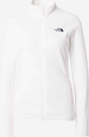 Giacca di pile funzionale '100 Glacier' di THE NORTH FACE in bianco: frontale