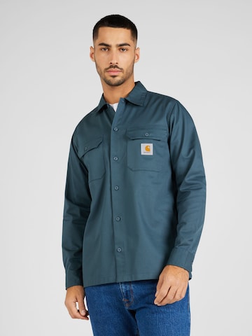 Carhartt WIP Regular fit Риза в синьо: отпред