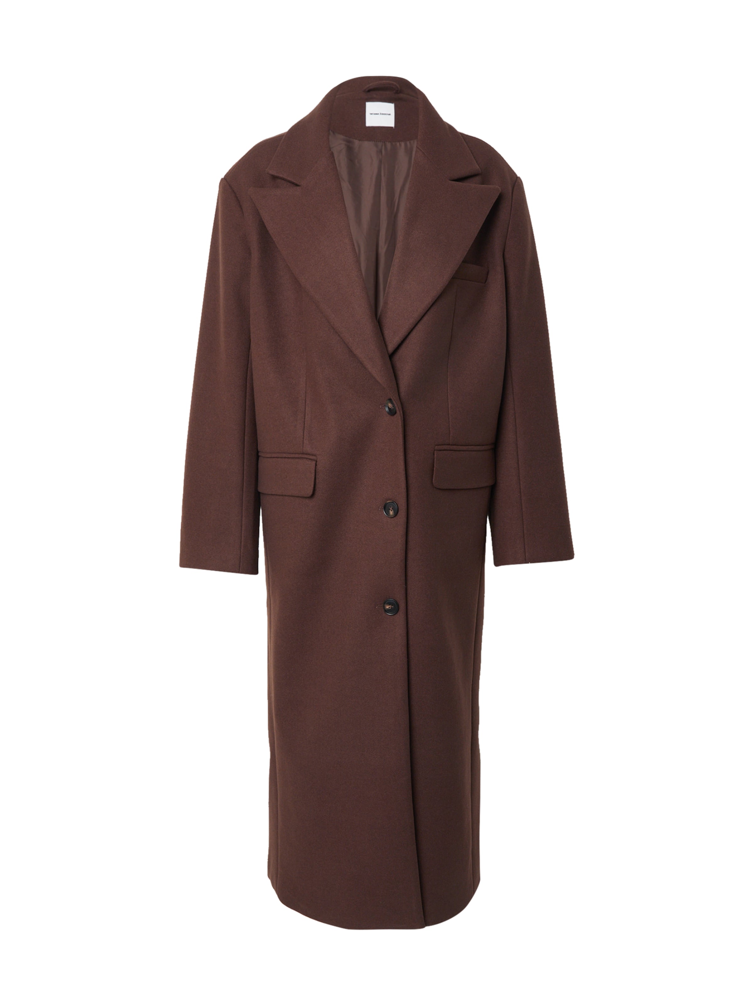 Tatiana Zidekova Ανοιξιάτικο και φθινοπωρινό παλτό σε καφέ: μπροστά