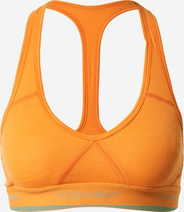 ICEBREAKER Sports Bra 'Sprite' in Orange: front