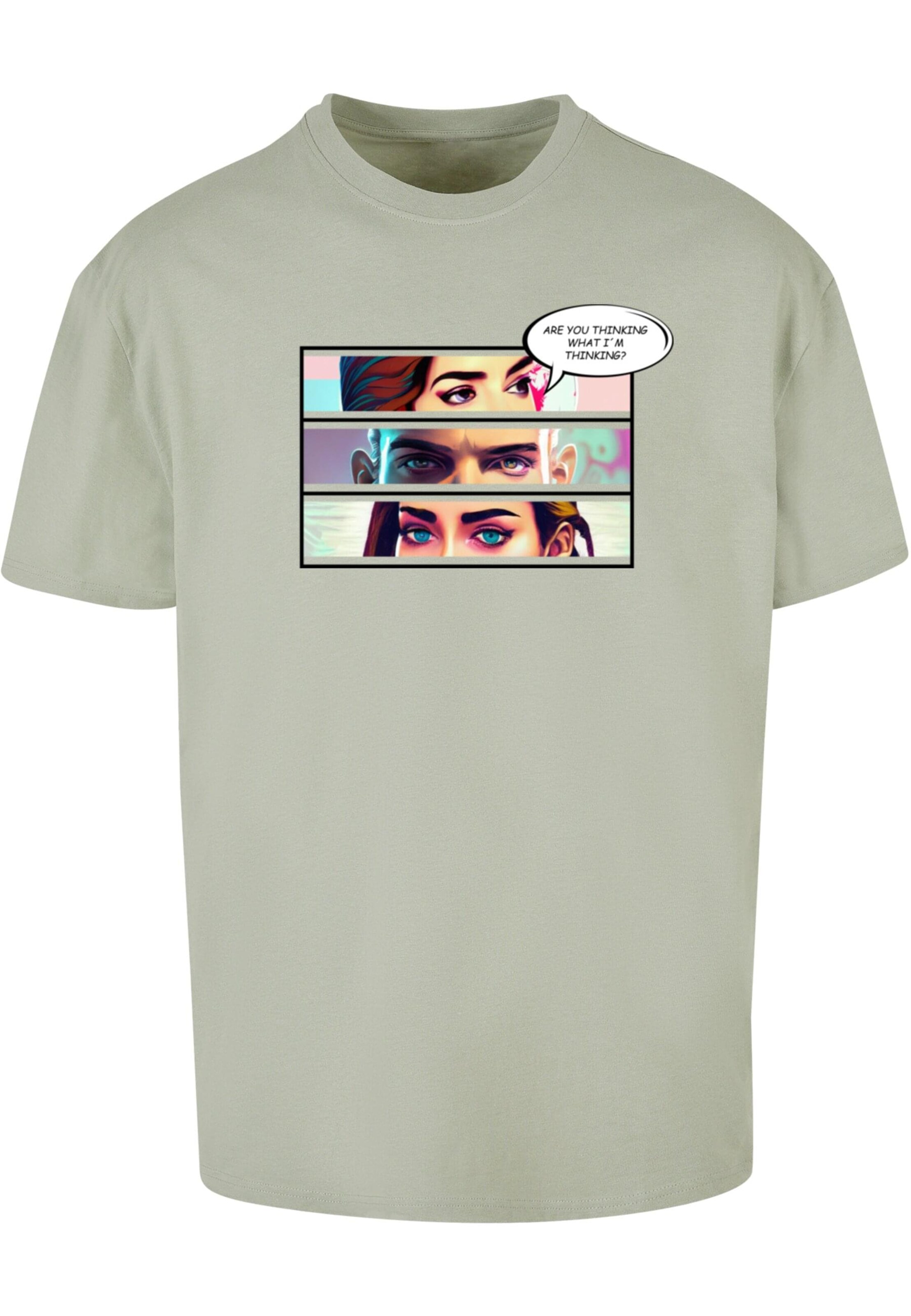 T-Shirt 'Thinking Comic' Merchcode en vert : devant