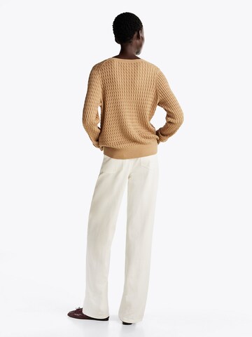 TOMMY HILFIGER Pullover in Braun