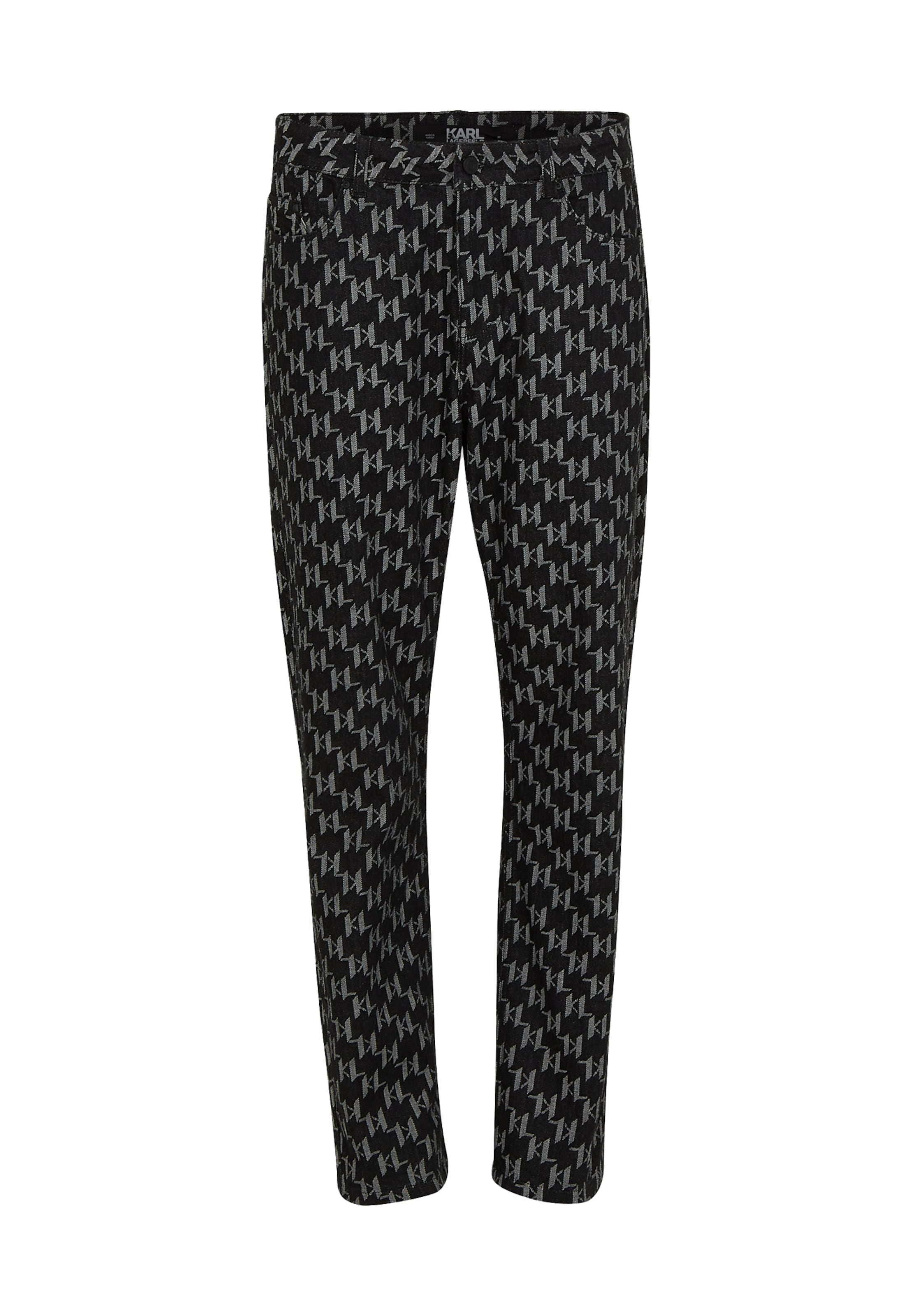 juoda Karl Lagerfeld Standartinis Kelnės: priekis