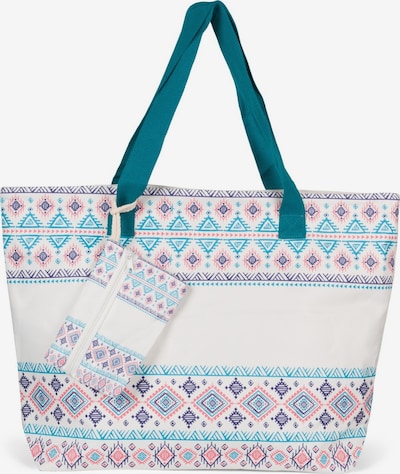 styleBREAKER Strandtasche 'Strandtasche Azteken Muster - Boho' in One Size in petrol, Produktansicht