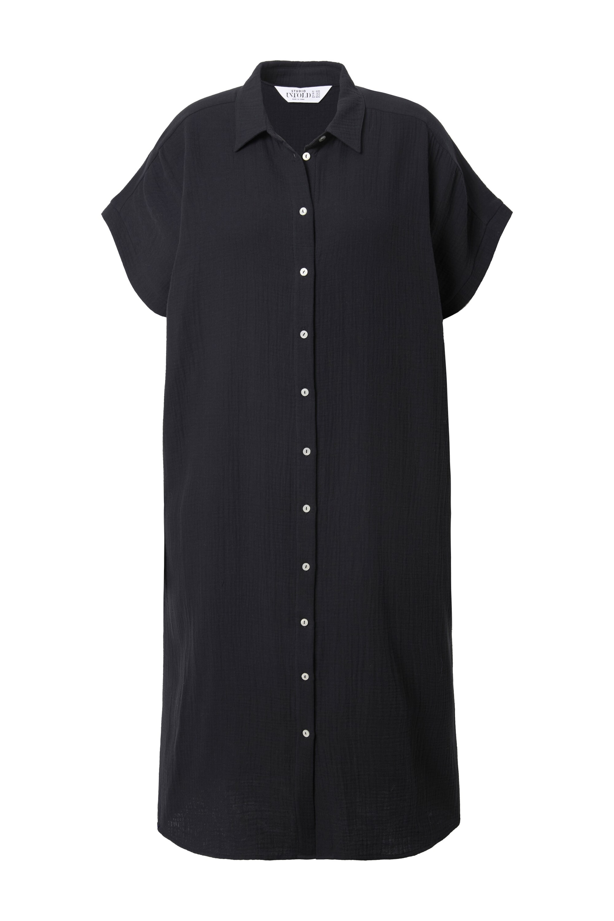 Studio Untold Blousejurk in Zwart: voorkant