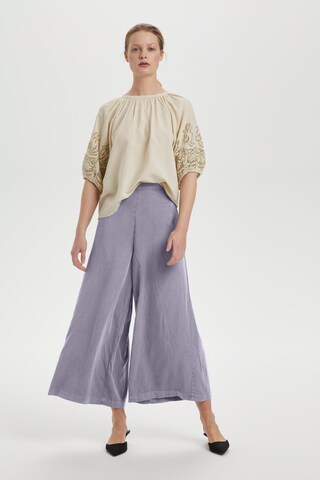 SOAKED IN LUXURY Wide Leg Hose ' SLVivek' in Lila