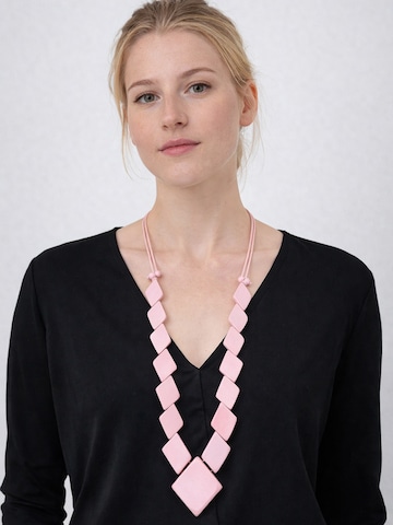 COLLEZIONE ALESSANDRO Necklace 'Raute' in Pink: front