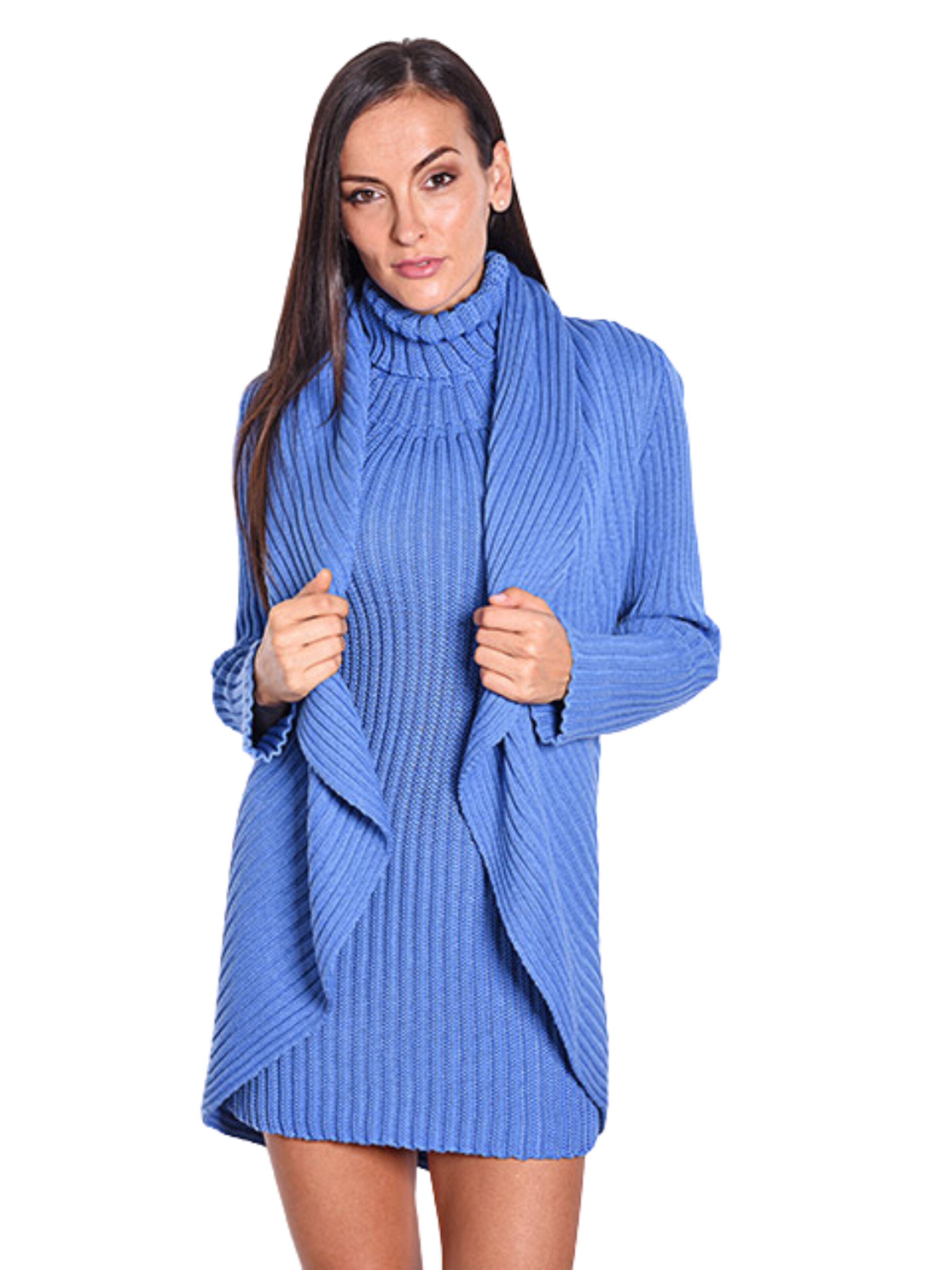 Süel knitwear - Cárdigan 'Round ribbed' en azul