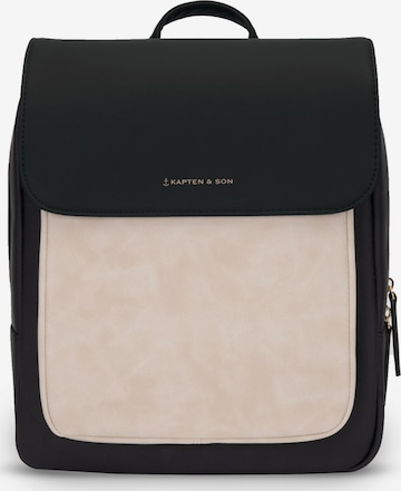 Kapten & Son Backpack 'Tromso Small Cream Black' in Black: front