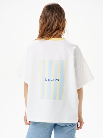 Maglietta 'La Dolce Vita Stripes' di MIRONS in bianco
