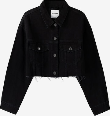 Bershka Prehodna jakna | črna barva: sprednja stran