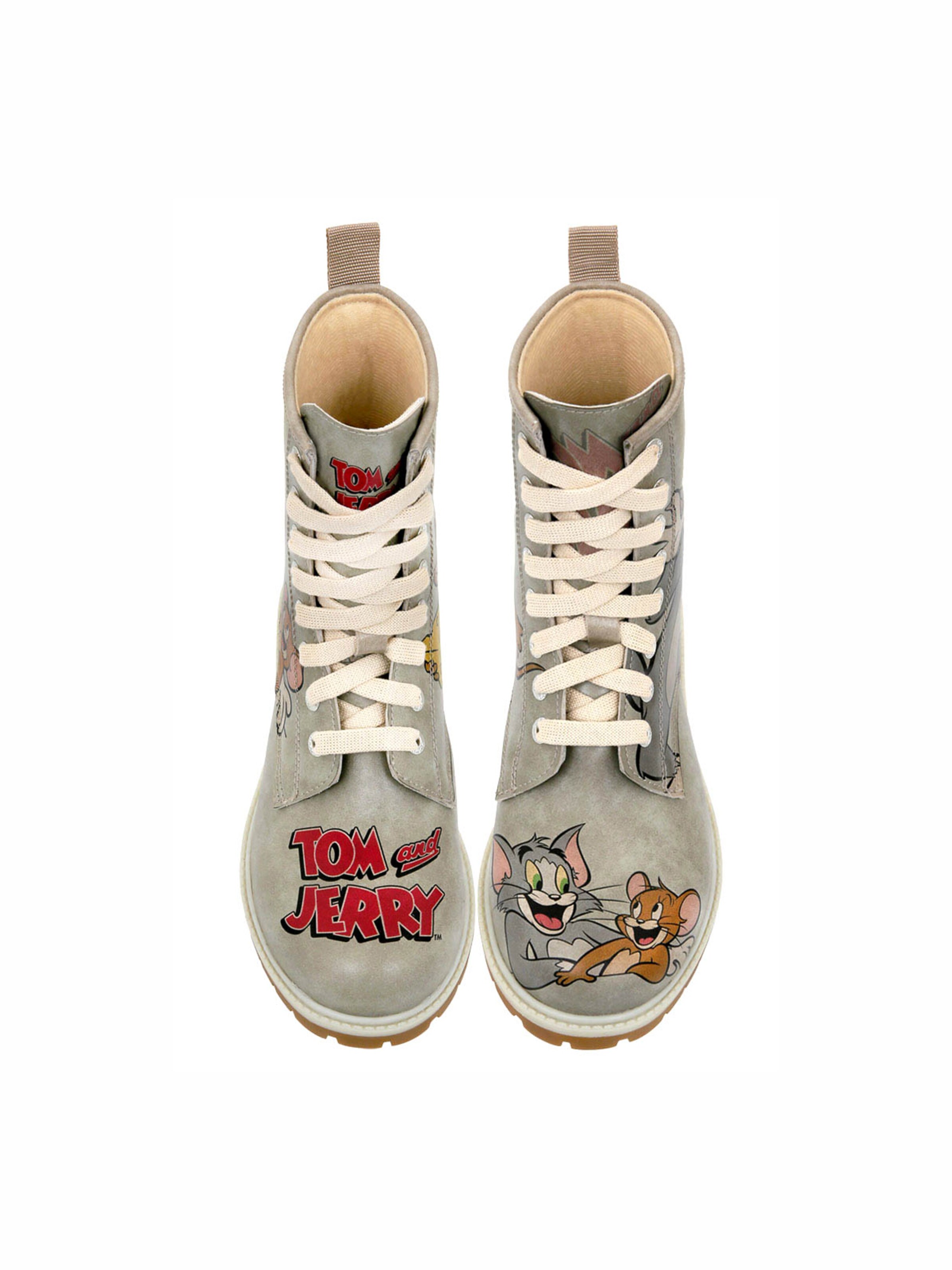 DOGO Schnürstiefel 'Tiny Trouble'‌‌‌ in Grau