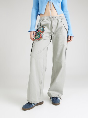 Regular Pantalon cargo 'TWISTED DRAGON' Ed Hardy en gris