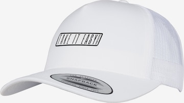 F4NT4STIC Cap 'Take It Easy' in White: front