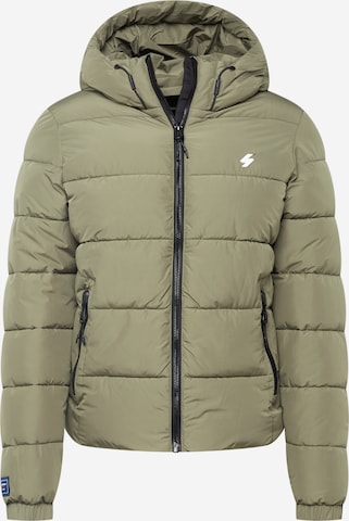 Superdry Winter Jacket in Green: front