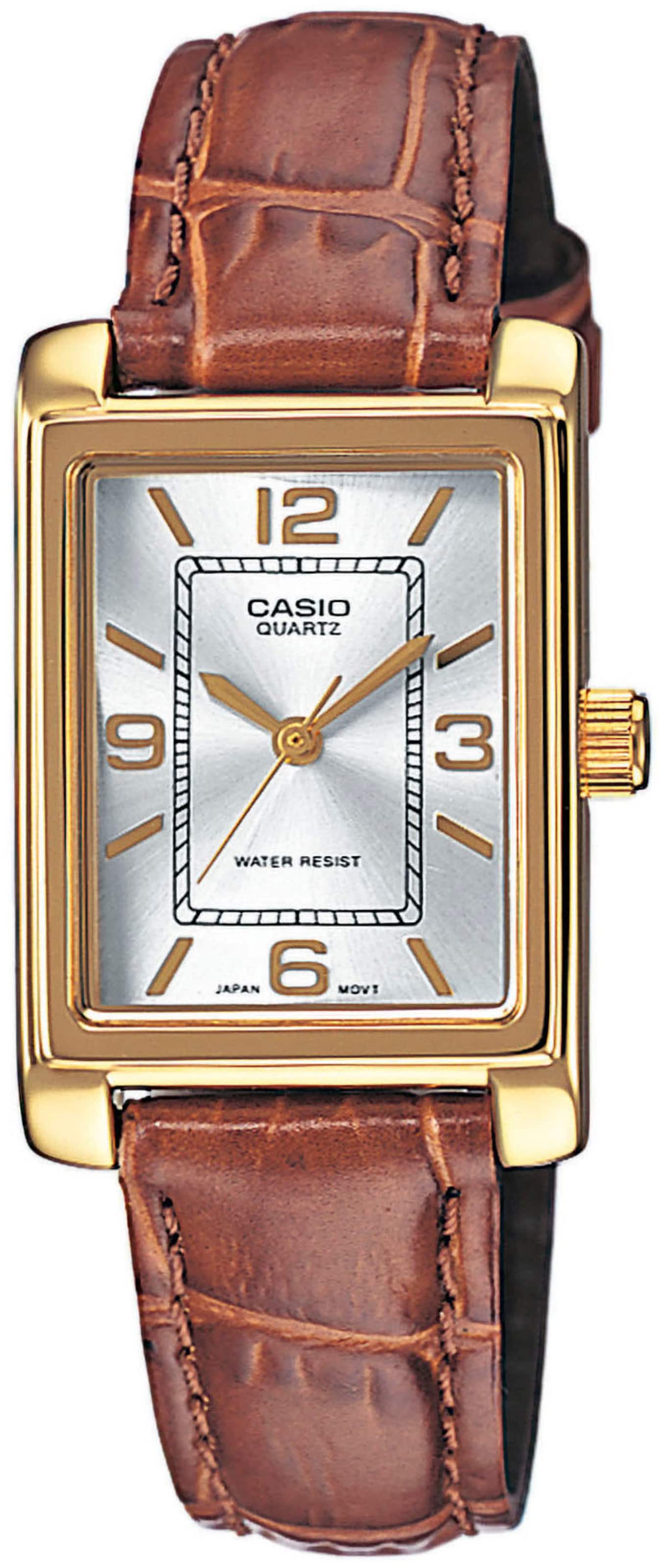 CASIO Analoguhr in Gold: Vorderseite