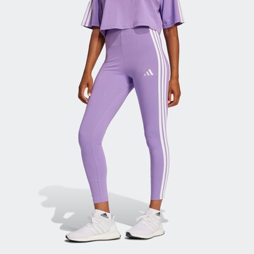 ADIDAS SPORTSWEAR Skinny Workout Pants 'Essentials' in Purple: front