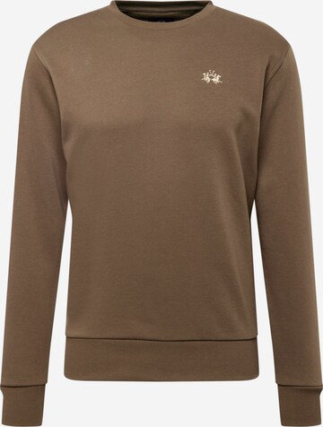 La Martina Sweatshirt in Bruin: voorkant