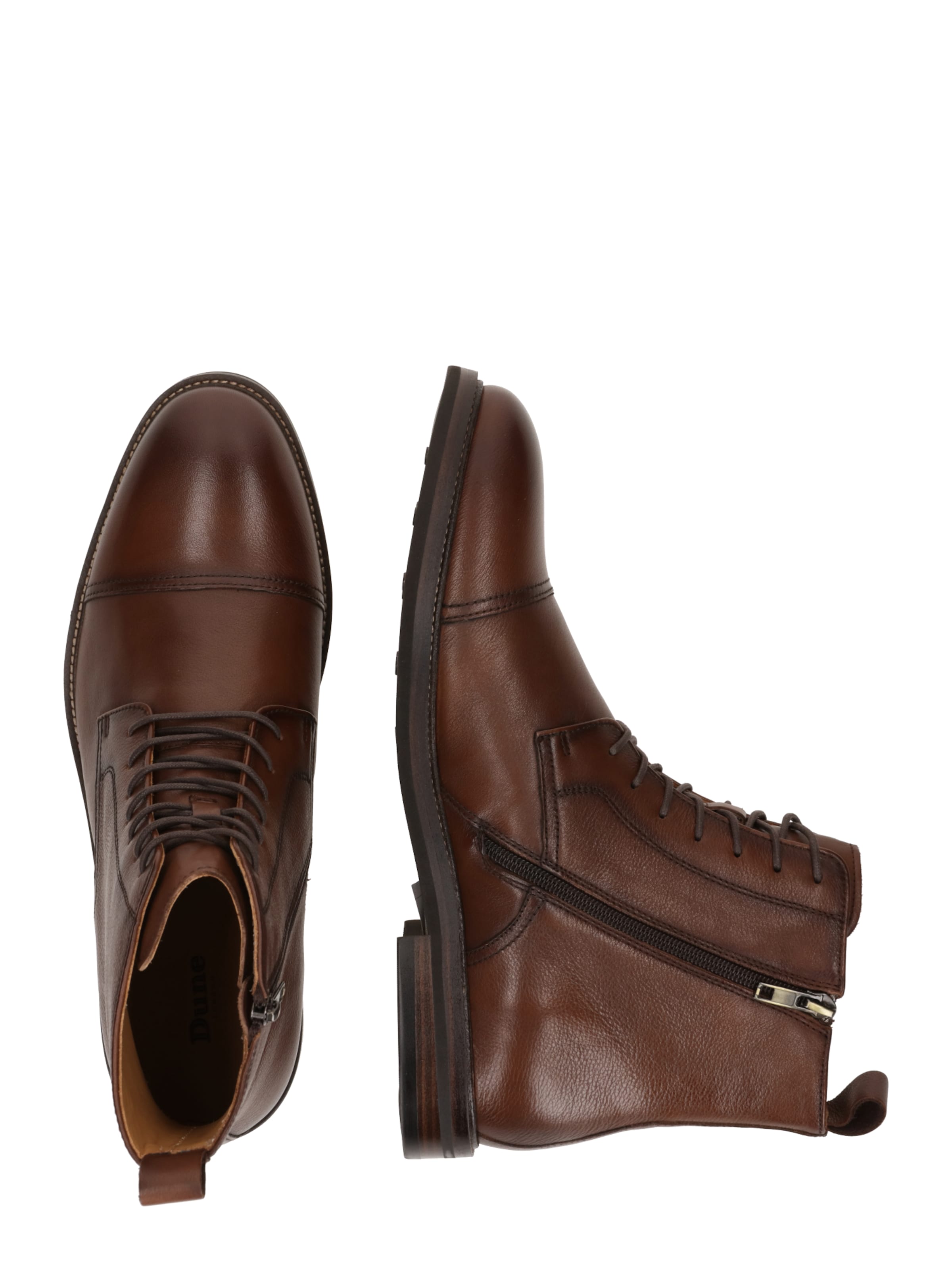 Dune LONDON Ботуши с връзки в кафяво