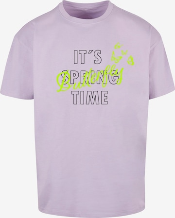 Merchcode Shirt 'Its Spring Time' in Purple: front