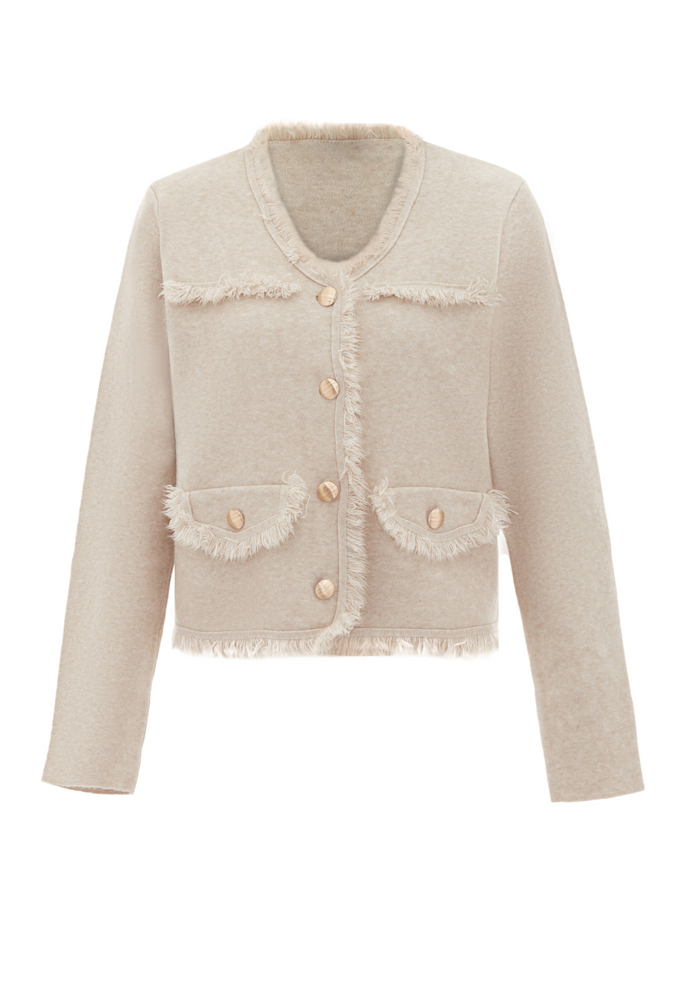 NAEMI Strickjacke in Beige: Vorderseite
